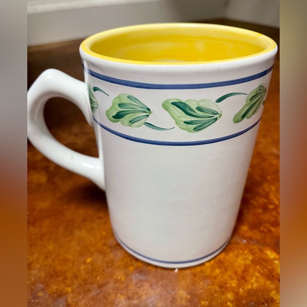 Herend Village Pottery Mug, Hungary, Elizabeth Barrett Roach, 1993